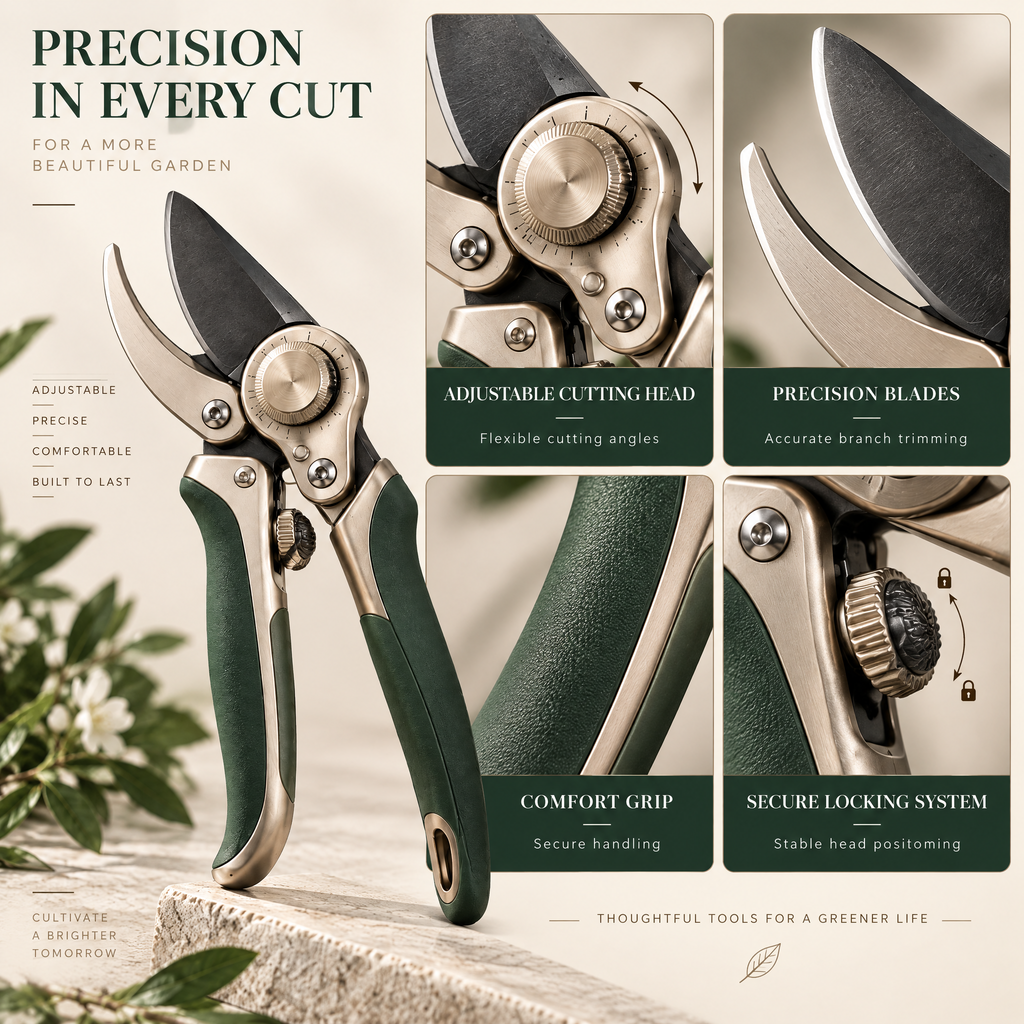 Elvanmere™ Adjustable Precision Pruning Shears