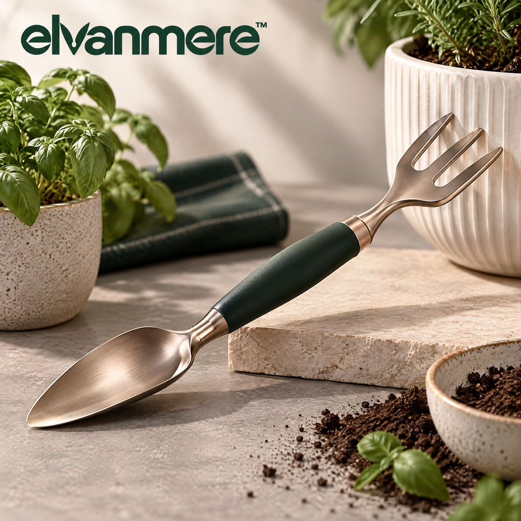 Elvanmere™ Dual-Ended Garden Trowel & Cultivator