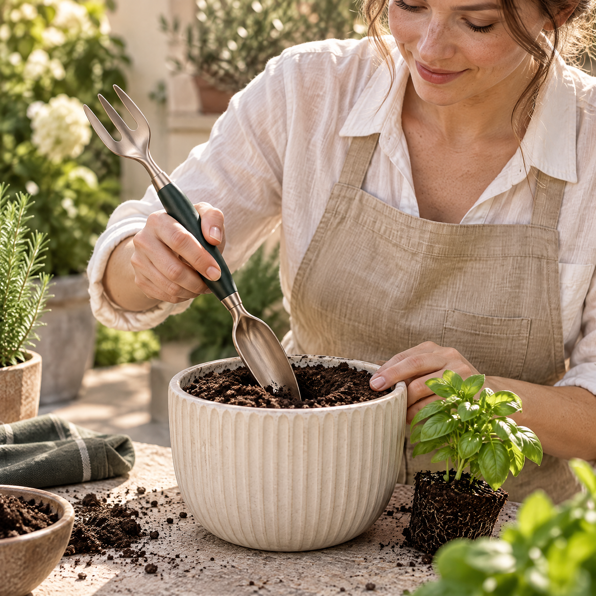 Elvanmere™ Dual-Ended Garden Trowel & Cultivator