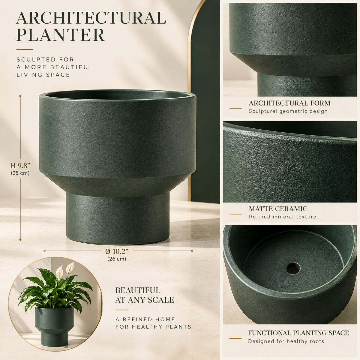 Elvanmere™ Tall Pedestal Indoor Planter
