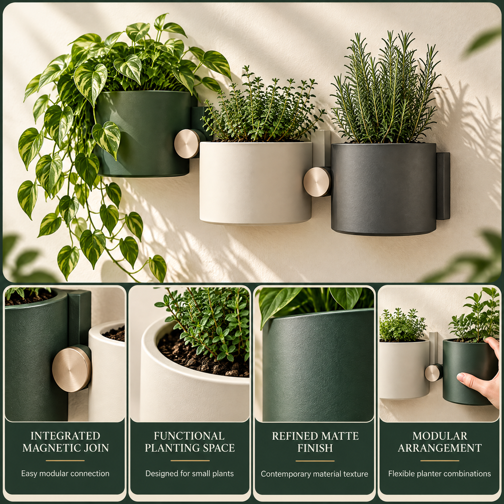 Elvanmere™ Wall-Mounted Herb Planter Set