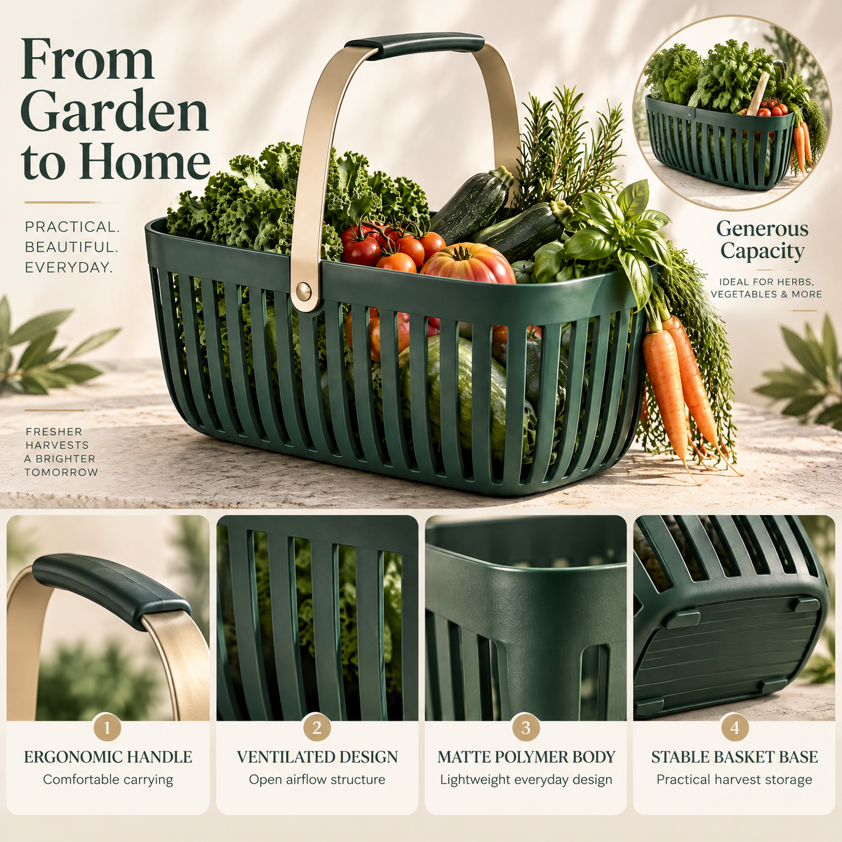 Elvanmere™ Garden Harvest Basket